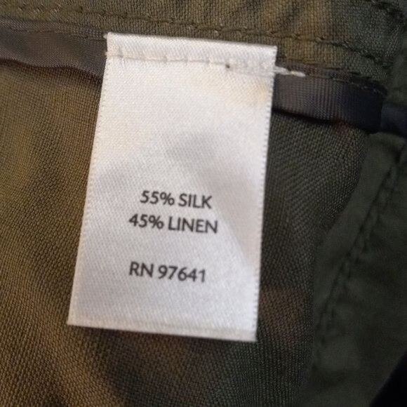 J. Jill S SP Womens Petite Silk Linen Blazer Vest Green - Picture 8 of 9